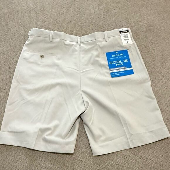 NWT. Haggar Cool 18 Pro Garbardine Shorts with Sun Protection Men’s 42 - Picture 7 of 15